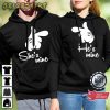 She is Mine He is Mine Disney Mickey mouse Valentines Couple Hoodie