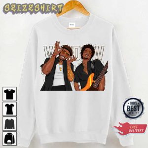 Silk Sonic Cover Art Bruno Mars And Anderson Paak Unisex Printed Sweatshirt