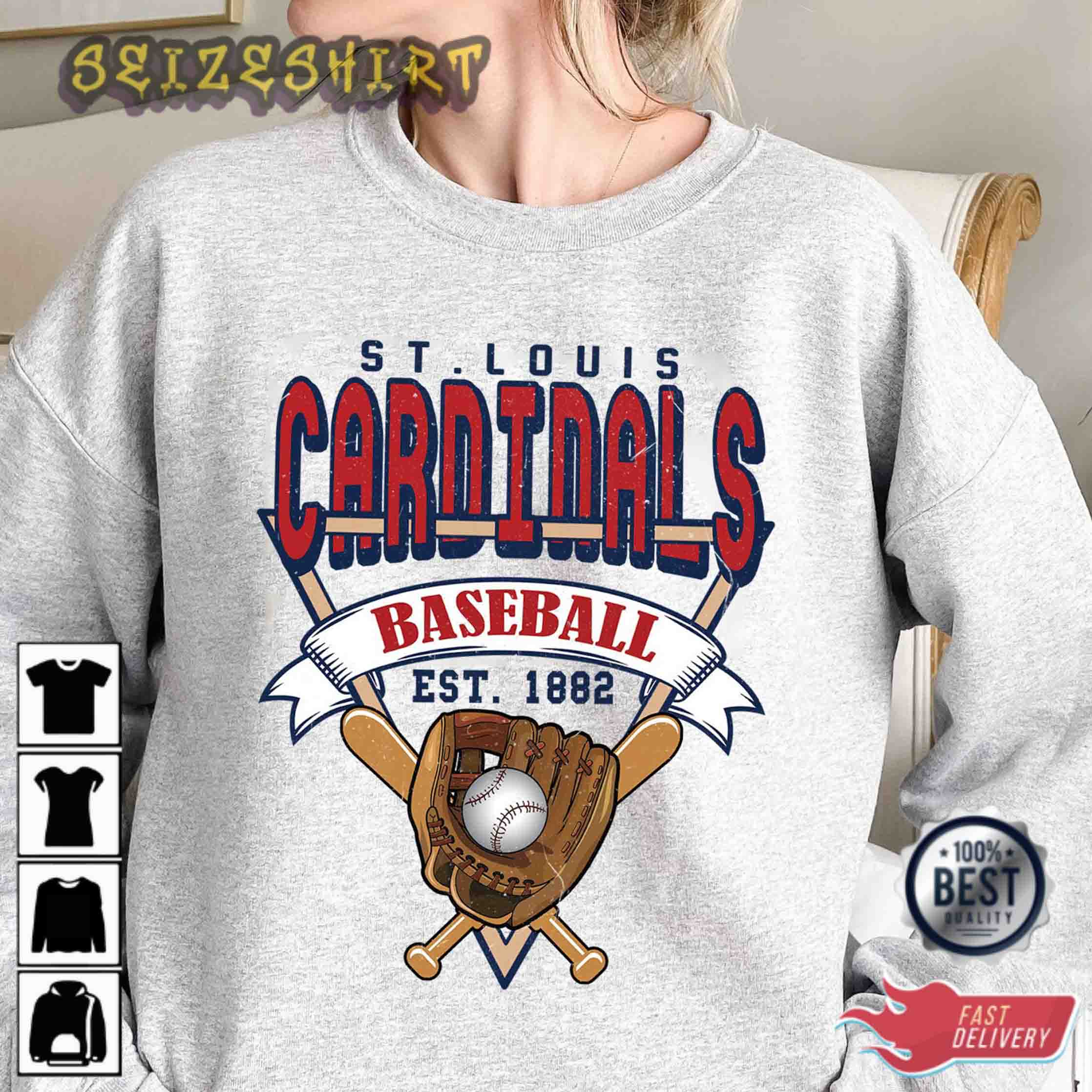 St Louis Baseball Crewneck Sweatshirt Vintage St Louis T-Shirt