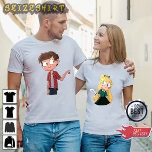 Star Vs The Forces Of Evil Valentine’s Day Unisex Couple T-Shirt