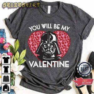 Star Wars You Will Be My Valentine Darth Vader Graphic T-Shirt