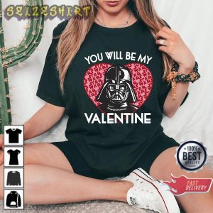 You Will Be My Valentine Darth Vader Graphic T-Shirt