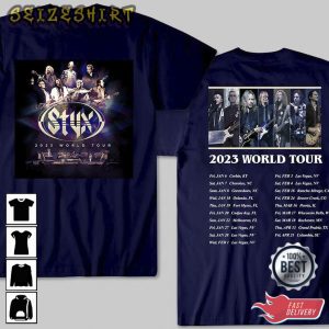 Styx Band World Tour Dates and Setlist Tour Concert 2023 T-Shirt