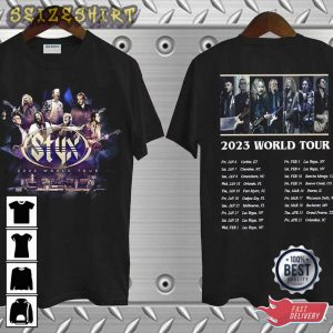 Styx Band World Tour Dates and Setlist Tour Concert 2023 T-Shirt