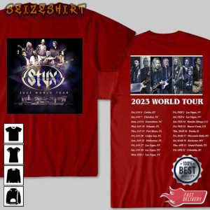 Styx Band World Tour Dates and Setlist Tour Concert 2023 T-Shirt