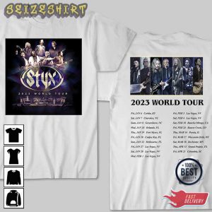 Styx Band World Tour Dates and Setlist Tour Concert 2023 T-Shirt