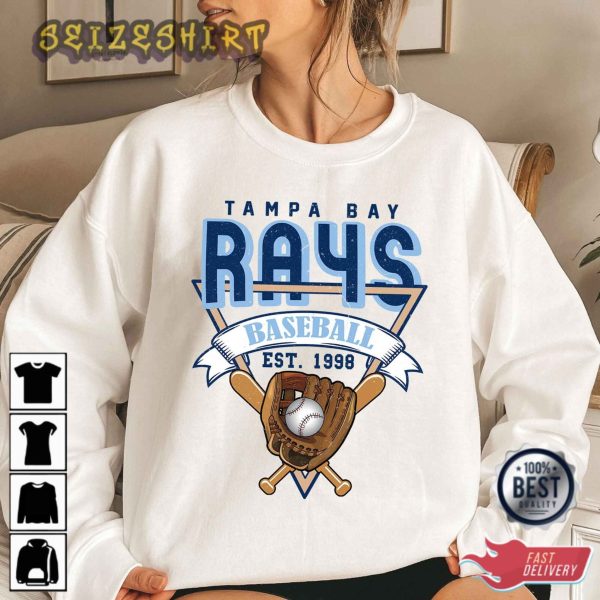 Tampa Bay Baseball Crewneck Sweatshirt Vintage Tampa Bay T-Shirt