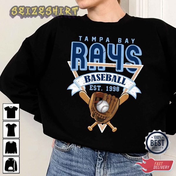 Tampa Bay Baseball Crewneck Sweatshirt Vintage Tampa Bay T-Shirt