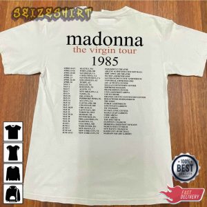 The Virgin Tour 1985 Like A Virgin Madonna Unisex Graphic Vintage T-Shirt