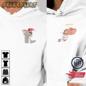 Tom and Jerry Fun Anniversary Valentines Day Couple Hoodie