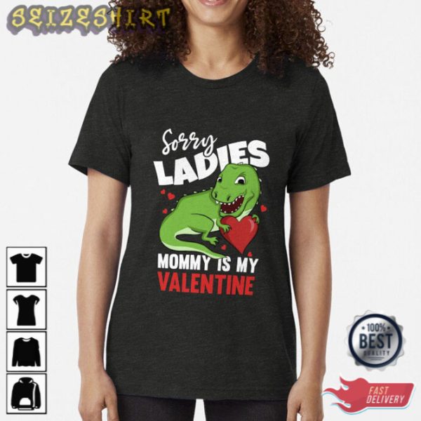 VALENTINES DAY MOMMY IS MY VALENTINE REX MOM TODDLER BOY T-Shirt