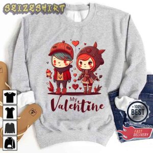 Valentine Day Idea Cute Valentine Heart Baloons Vintage Art Valentines Day Gift Sweatshirt