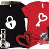 Valentines Day Couple Lock And Key Unisex T-shirt