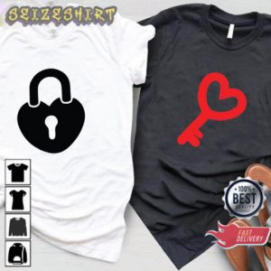 Valentines Day Couple Lock And Key Unisex T-shirt
