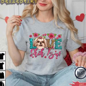 Valentines Day Love Shih Tzus Love Shirts For Women Lips T-Shirt