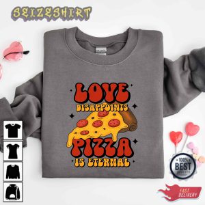 Valentines Day Pizza Love Day Shirts For Men Women Lips Kiss T-Shirt