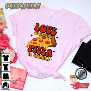 Valentines Day Pizza Love Day Shirts For Men Women Lips Kiss T-Shirt