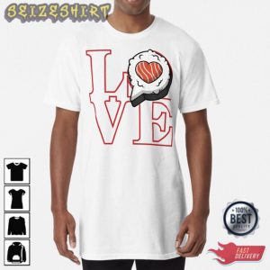 Valentines Love Sushi Heart Unisex T-Shirt