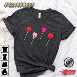 Valentines Sweatshirt Lollipop Valentines Design Sweatshirt T-Shirt