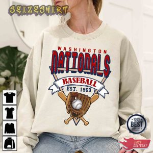Washington Baseball Crewneck Sweatshirt Vintage Washington T-Shirt