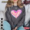 Watercolor Heart Valentines Shirt Matching Couple Valentines T-Shirt