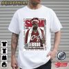 White Lebron James Slam Inspired Unisex T-Shirt