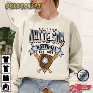 White Sox Chicago Baseball Crewneck Sweatshirt Vintage Chicago Baseball T-Shirt