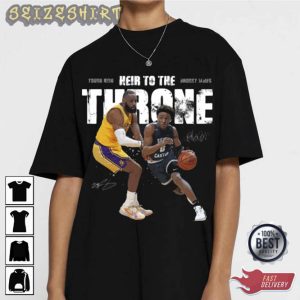 Young King Lebron James vs Bronny James Heir To The Throne Shirt