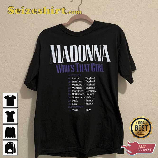 1987 Madonna Who That Girl World Tour T-Shirt
