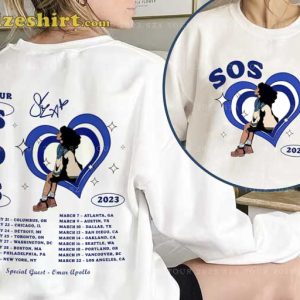 2 Side SZA SOS Tour 2023 Shirt
