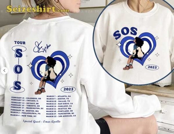 2 Side SZA SOS Tour 2023 Shirt