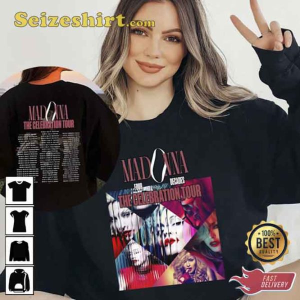 2023 Madonna Four Decades The Celebration World Tour T-shirt