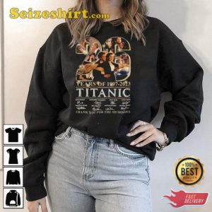 26 Years Of Titanic 1997 2023 Thank You For The Memories Signatures Shirt