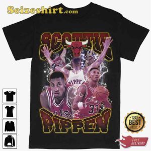 90s Chicago Bulls Scottie Pippen Basketball T-shirt Large