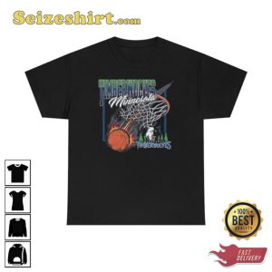 90s Minnesota Timberwolves Basketball Team Crewneck T-shirt