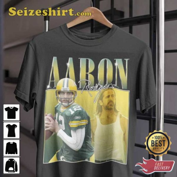 Aaron Rodgers Green Bay Packers 90s Bootleg Retro T-shirt