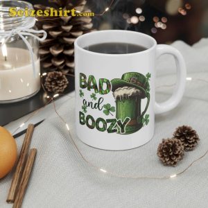 Bad and Boozy St Patricks Day Coffee Ceramic Mug