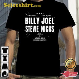 Billy Joel And Stevie Nicks Stadium Two Icons One Night Tour 2023 Shirt