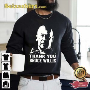 Black And White Bruce Willis 44 Years Thank You For The Memories Unisex T-Shirt