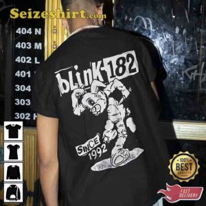 Blink182 Rock Band Arrow Smiley Tee Shirt