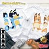 Bluey Family Couple Bluey Mom Bluey Dad Mum Bandit Chili Valentines T-Shirt
