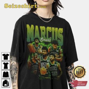 Boston Celtics Marcus Smart Vintage Bootleg Tee Graphic T shirt