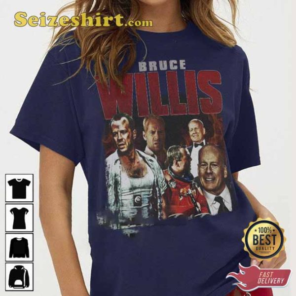 Bruce Willis 90s Poster Vintage Style Sweatshirt