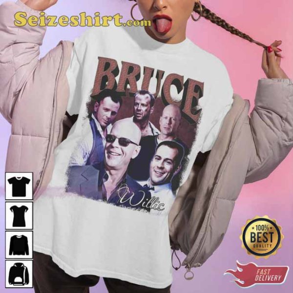 Bruce Willis Cool Rock Poster T-shirt