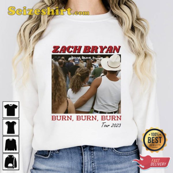 Burn Burn Burn Tour 2023 Zach Bryan Hoodie Western Cowboy