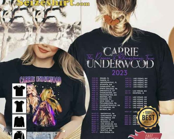 Carrie Underwood Denim and Rhinestones Tour 2023 Shirt