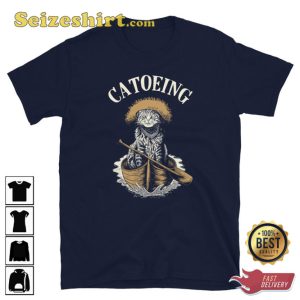 Catoeing Cat Canoeing in River Canoe T-Shirt