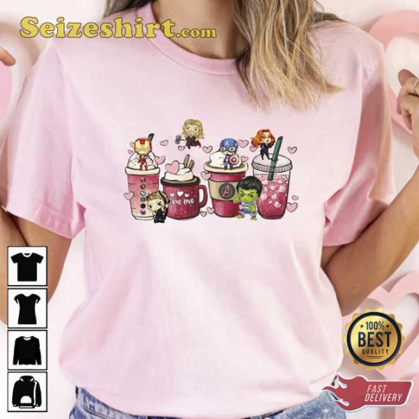 Coffee Love Valentine Matching Couple Gift Shirt