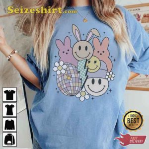 Comfort Colors Easter Smiley Faces T-Shirt