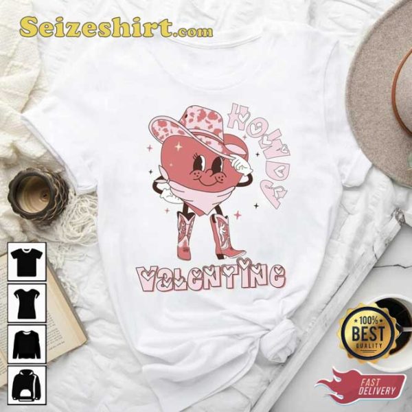 Cowboy Heart Cute Vintage Valentine T-Shirt